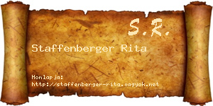 Staffenberger Rita névjegykártya